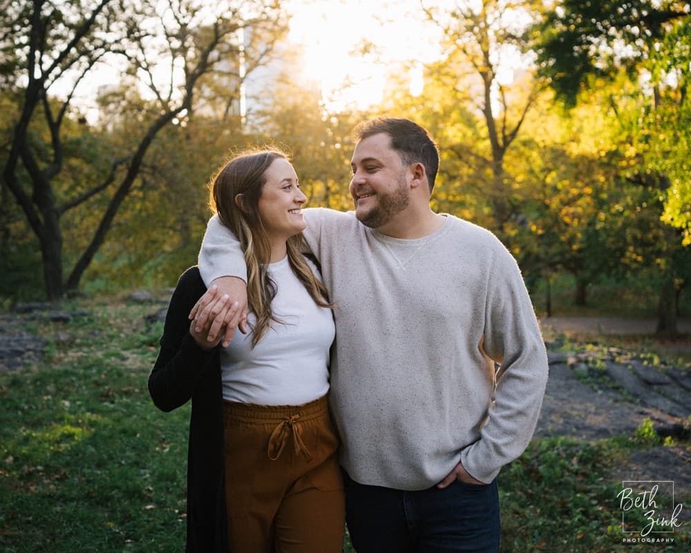 Samara + Daniel’s Engagement Bethesda Terrace, Central Park