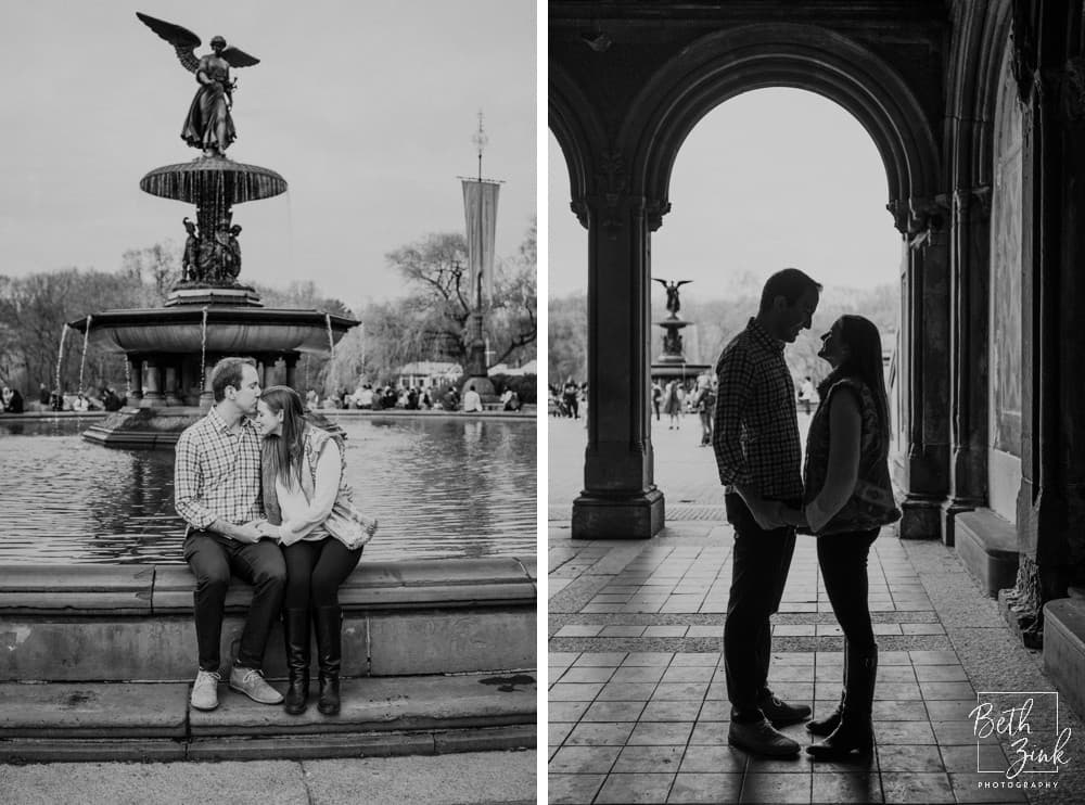 Courtney + Michael’s Engagement Bethesda Terrace, Central Park