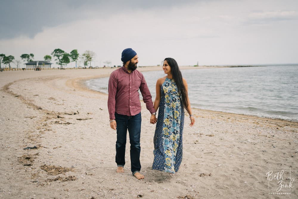Sangreen + Varinder’s Proposal Compo Beach, Westport