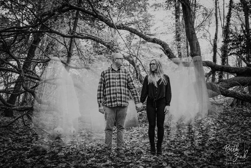Elizabeth + Michael’s Engagement Christ and Holy Trinity Church Cemetery