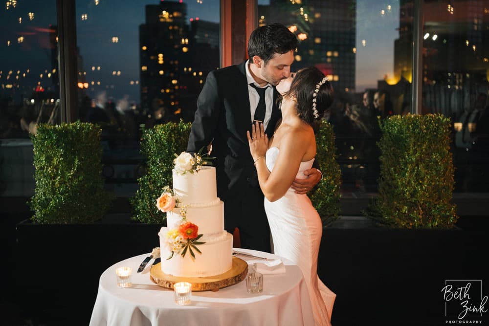 The cover photograph, a cake at dusk.