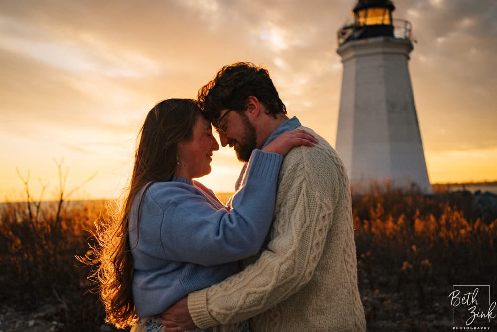 Brianne & Seth’s Engagement Fayerweather Island Lighthouse